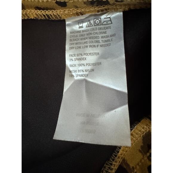 IMAN Plus Size 1X Leopard Print Stretch Pants Polyester Spandex Blend NWT - Picture 9 of 10